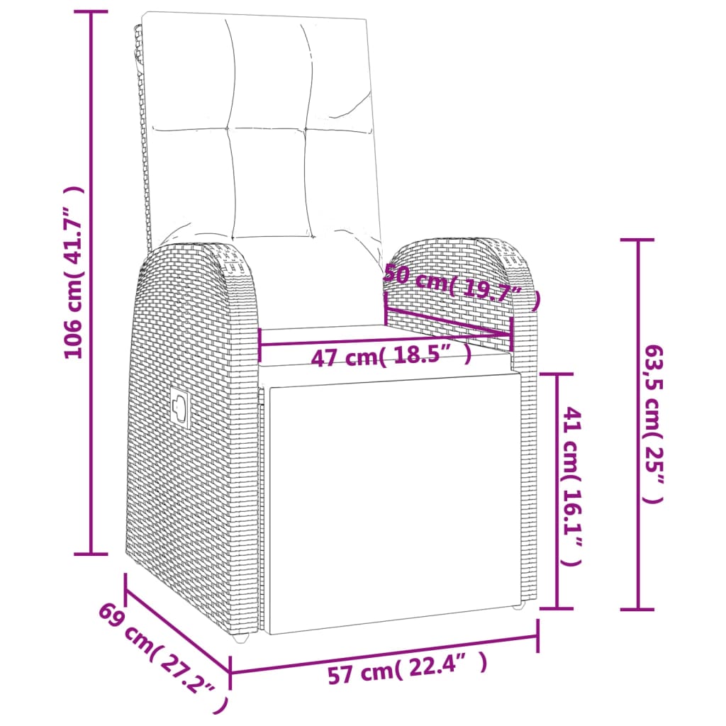 7-Tlg. Garten-Essgruppe Schwarz Poly Rattan & Massivholz Akazie