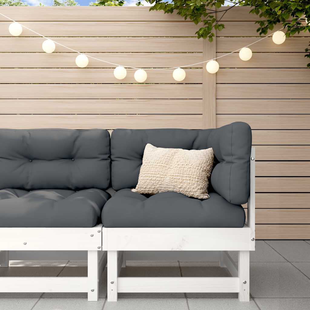 Ecksofa Mit Kissen Weiß Massivholz Kiefer