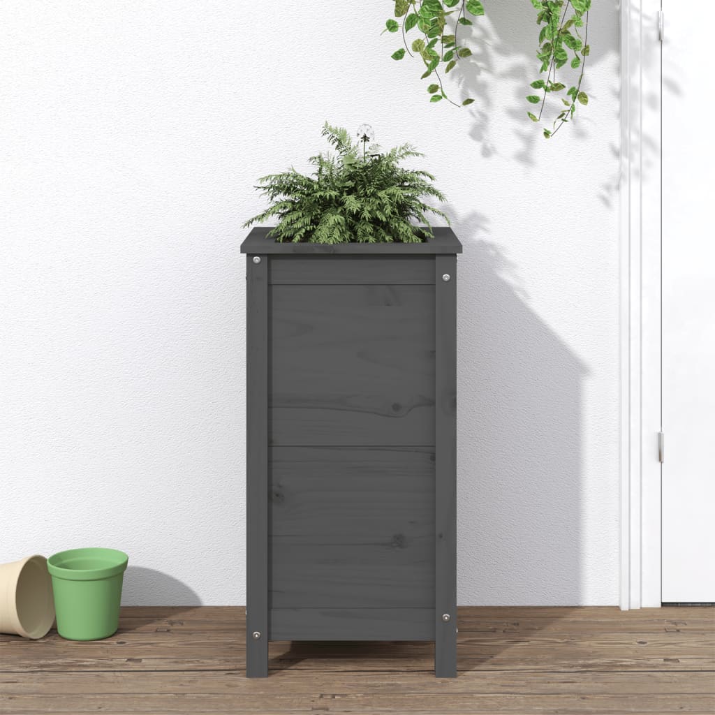 Hochbeet Weiß 119,5X40X78 Cm Massivholz Kiefer