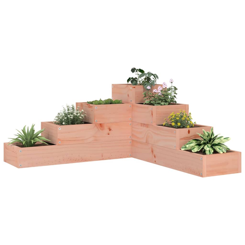 Pflanzentreppe 4 Stufen 80,5X79X36 Cm Weiß Massivholz Kiefer