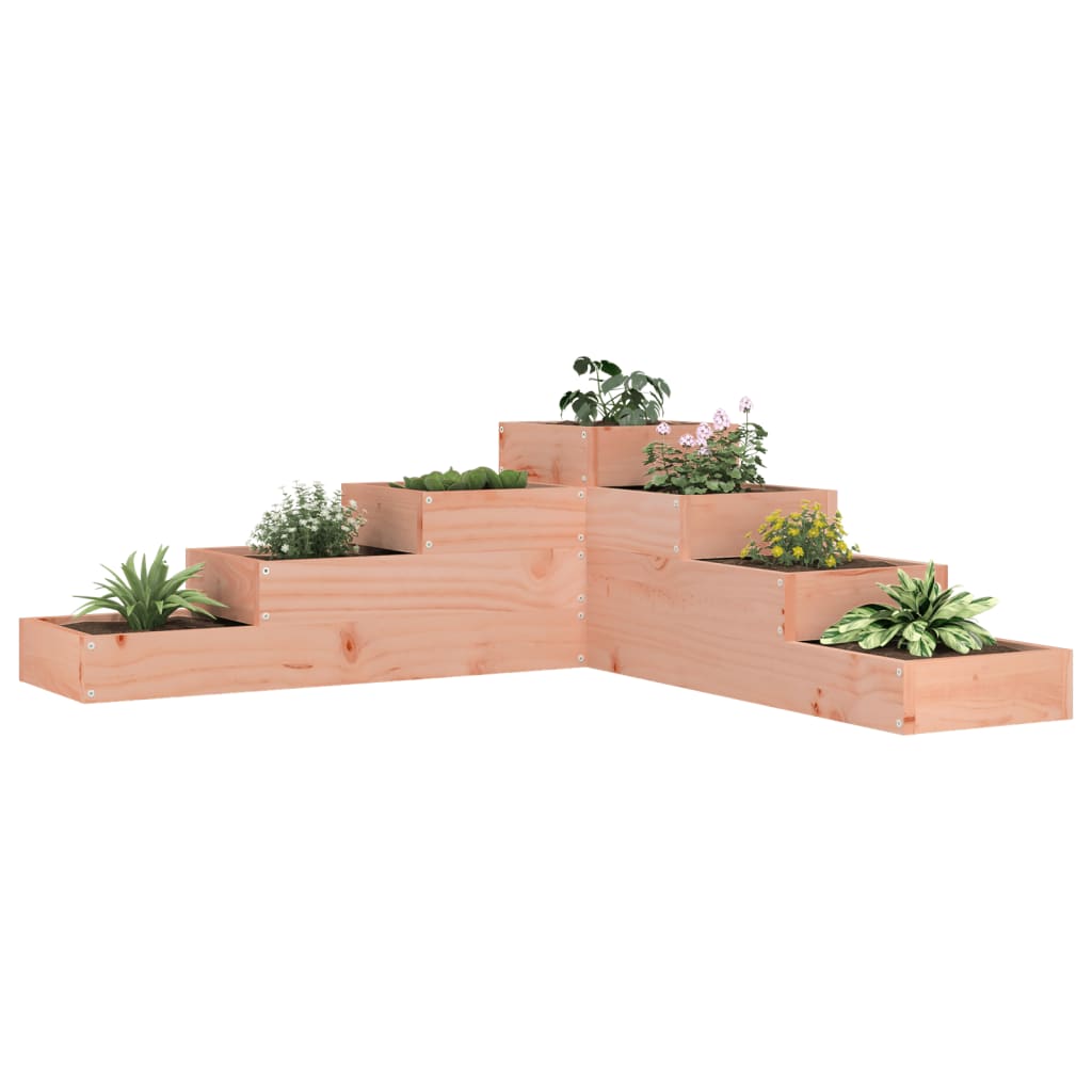 Pflanzentreppe 4 Stufen 80,5X79X36 Cm Weiß Massivholz Kiefer