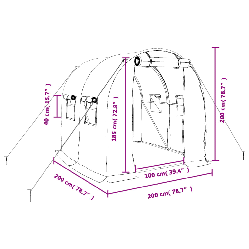 Gewächshaus Mit Stahlrahmen 4 M²