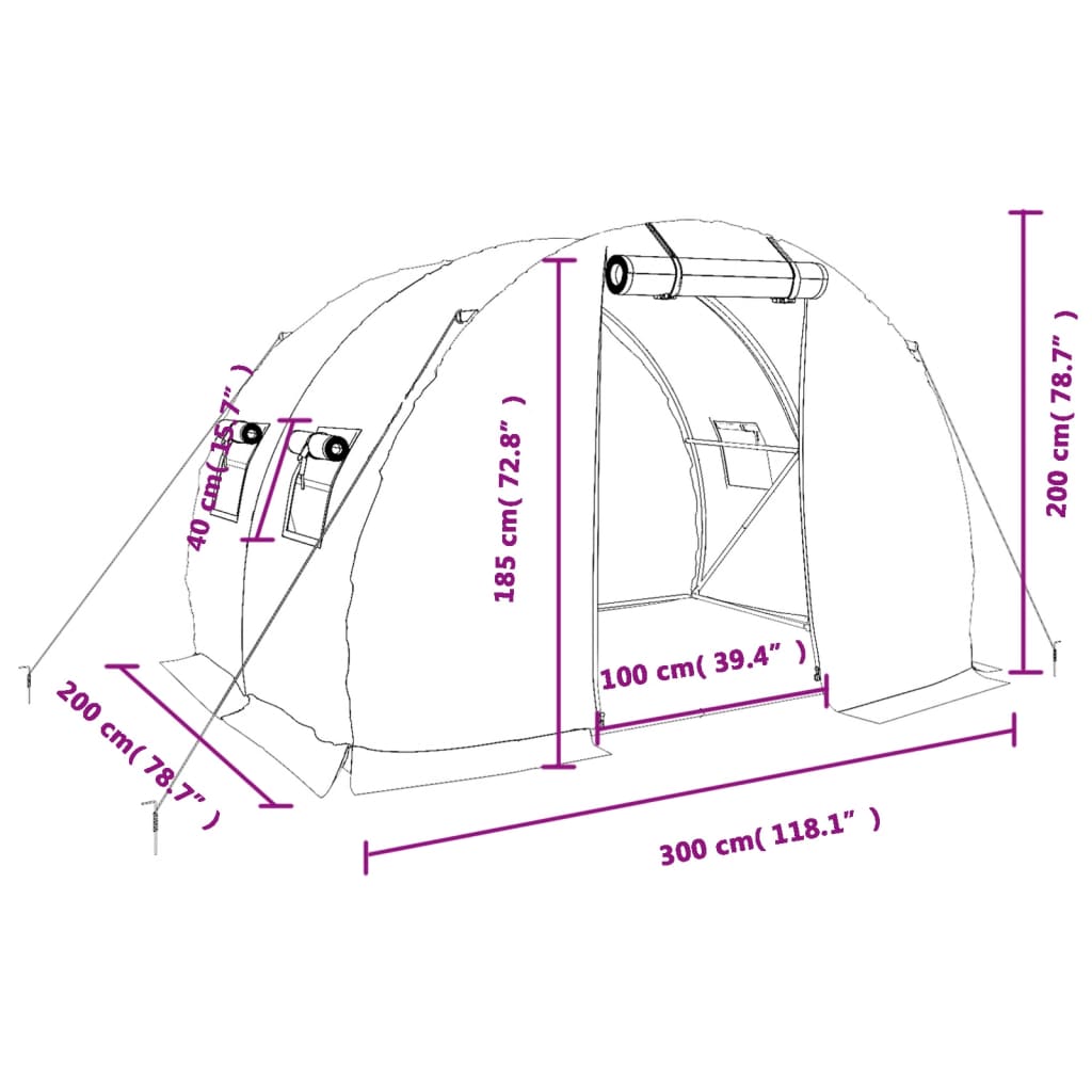 Gewächshaus Mit Stahlrahmen 6 M²