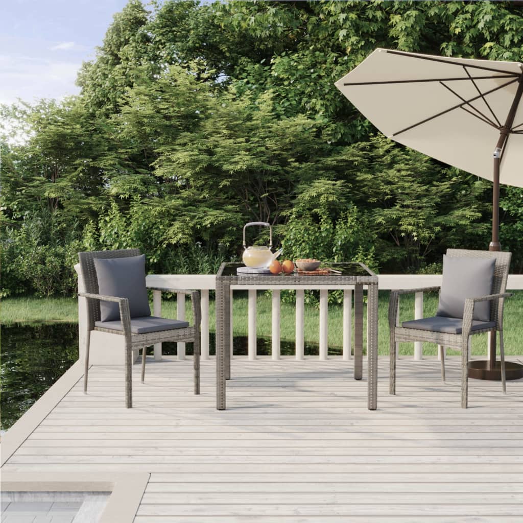 7-Tlg. Garten-Essgruppe Mit Kissen Poly Rattan