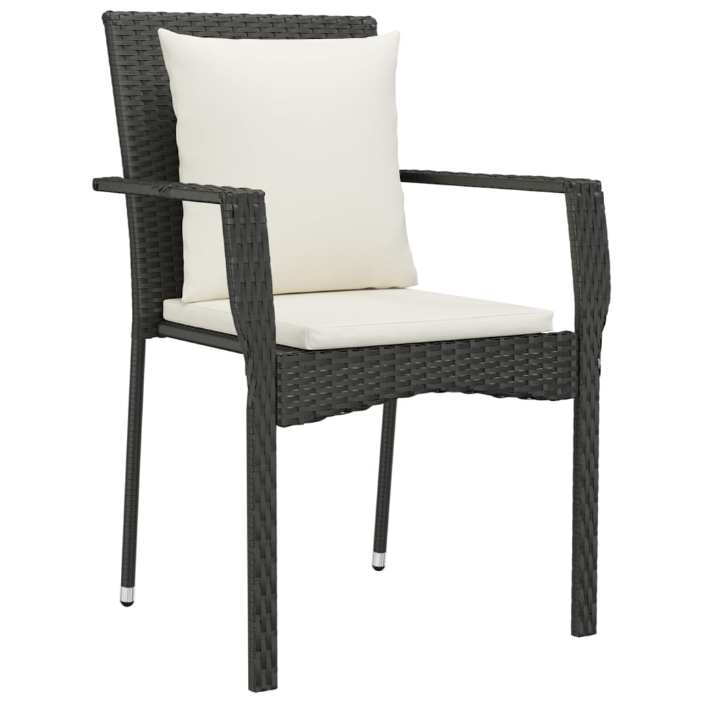 9-Tlg. Garten-Essgruppe Mit Kissen Poly Rattan