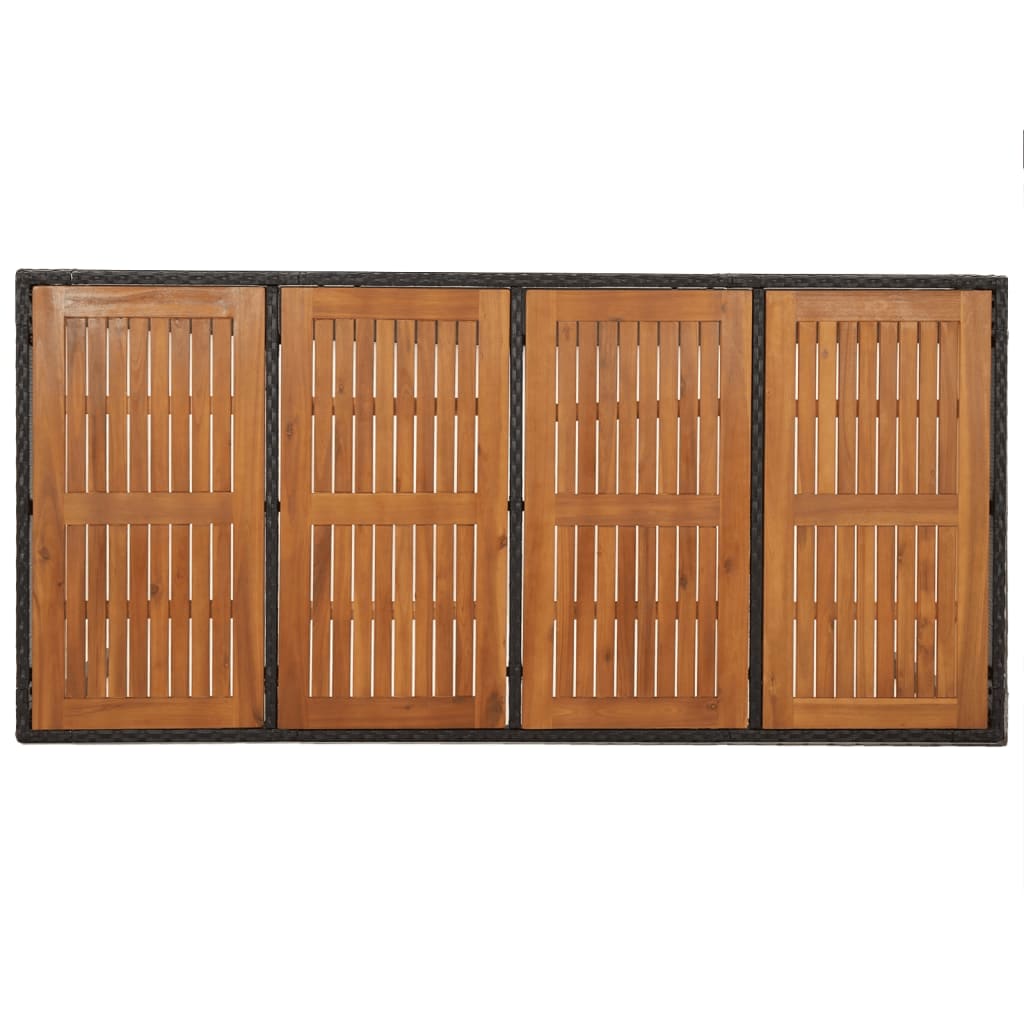 9-Tlg. Garten-Essgruppe Mit Kissen Poly Rattan