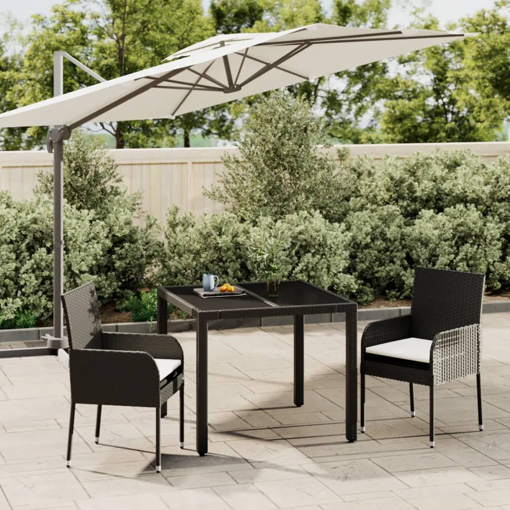 5-Tlg. Garten-Essgruppe Mit Kissen Poly Rattan
