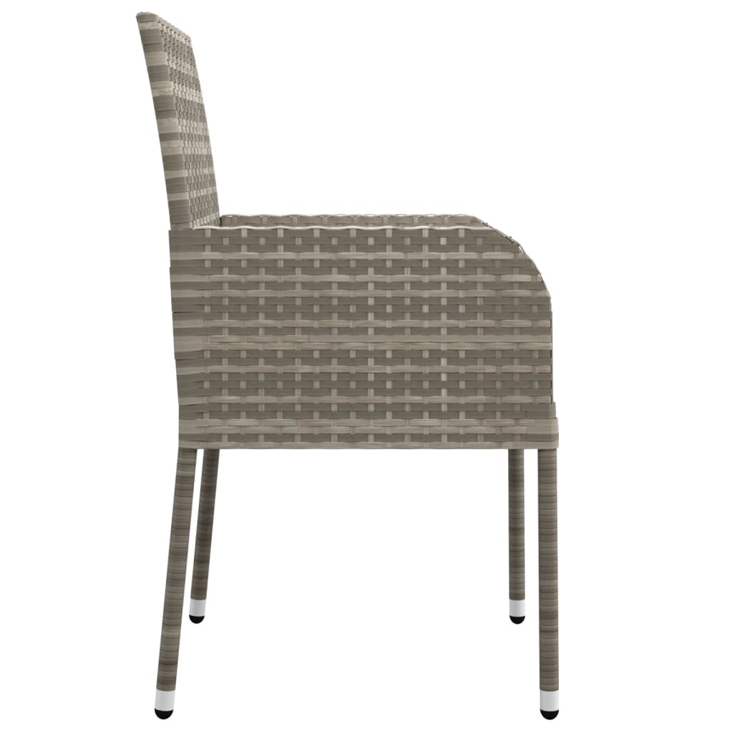 5-Tlg. Garten-Essgruppe Mit Kissen Poly Rattan