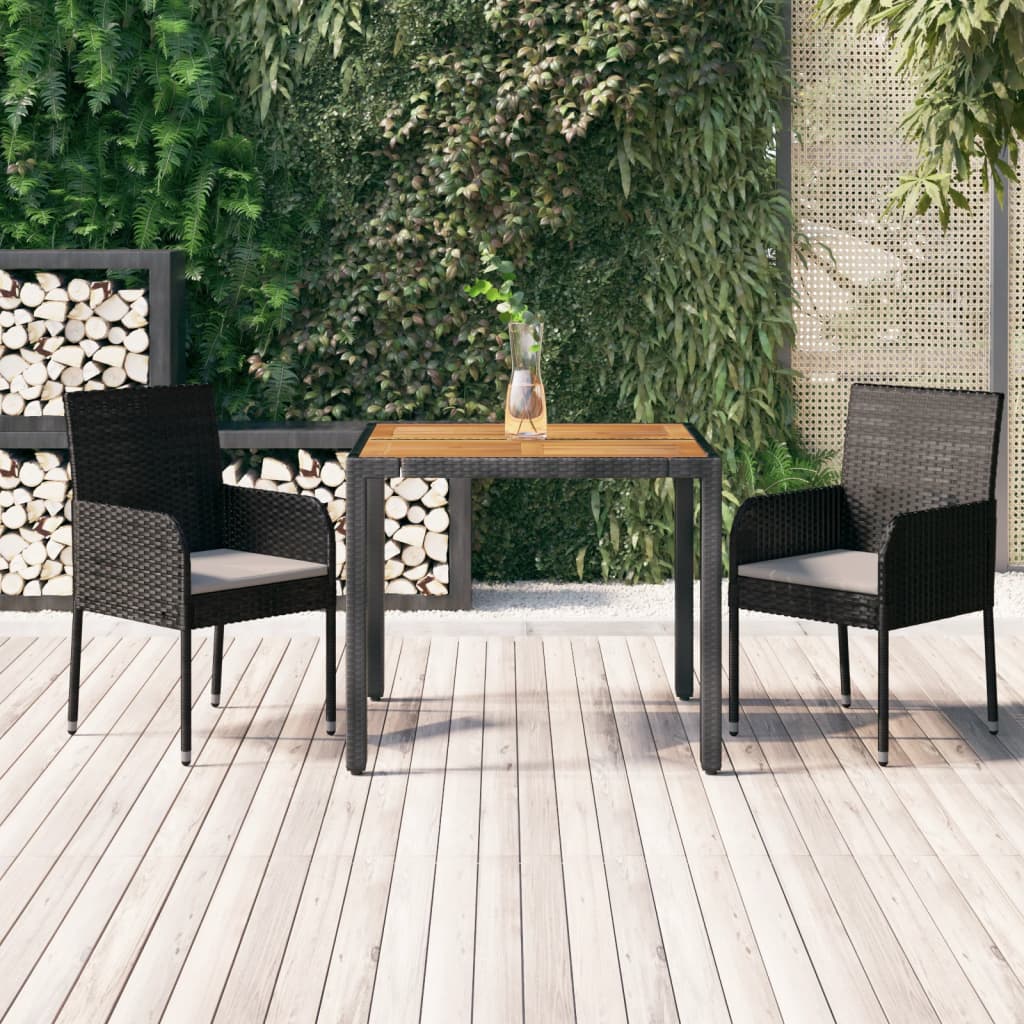 5-Tlg. Garten-Essgruppe Mit Kissen Poly Rattan