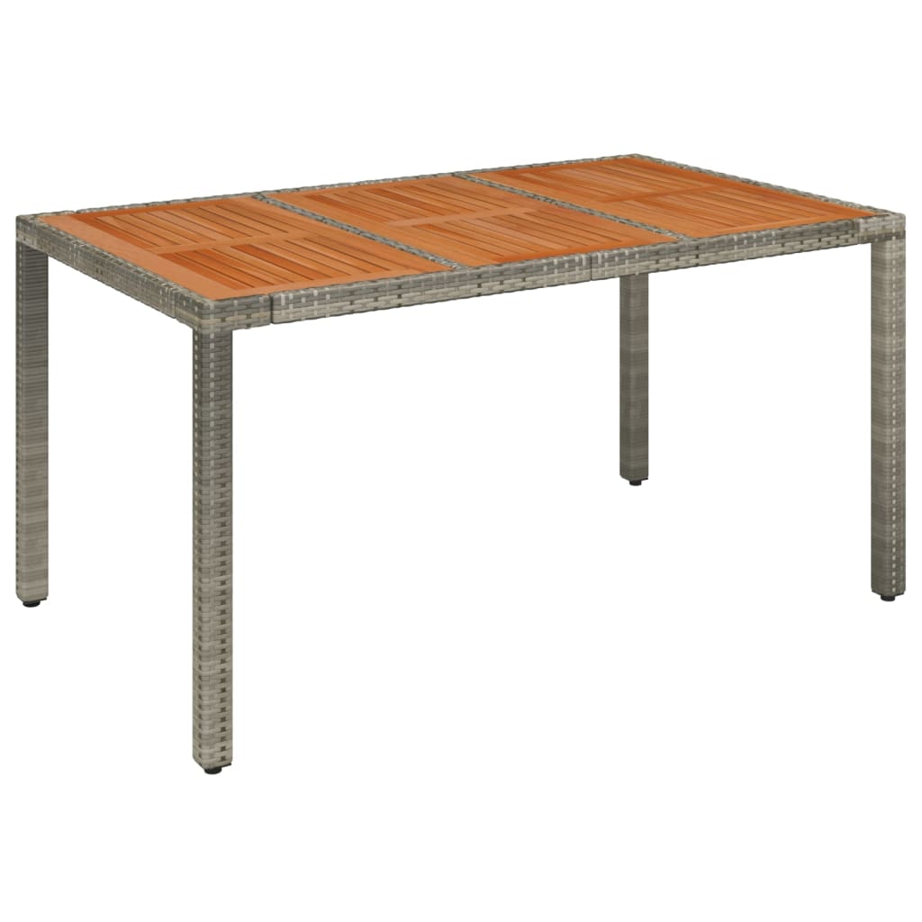 7-Tlg. Garten-Essgruppe Mit Kissen Grau Poly Rattan