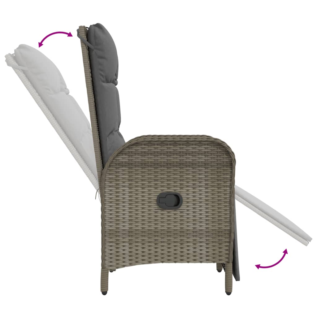 4-Tlg. Garten-Essgruppe Mit Kissen Poly Rattan
