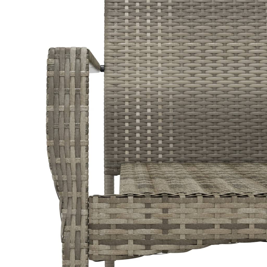 5-Tlg. Garten-Essgruppe Mit Kissen Schwarz Und Poly Rattan