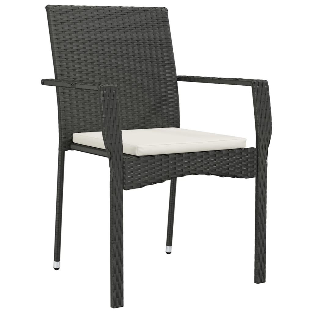 9-Tlg. Garten-Essgruppe Mit Kissen Poly Rattan