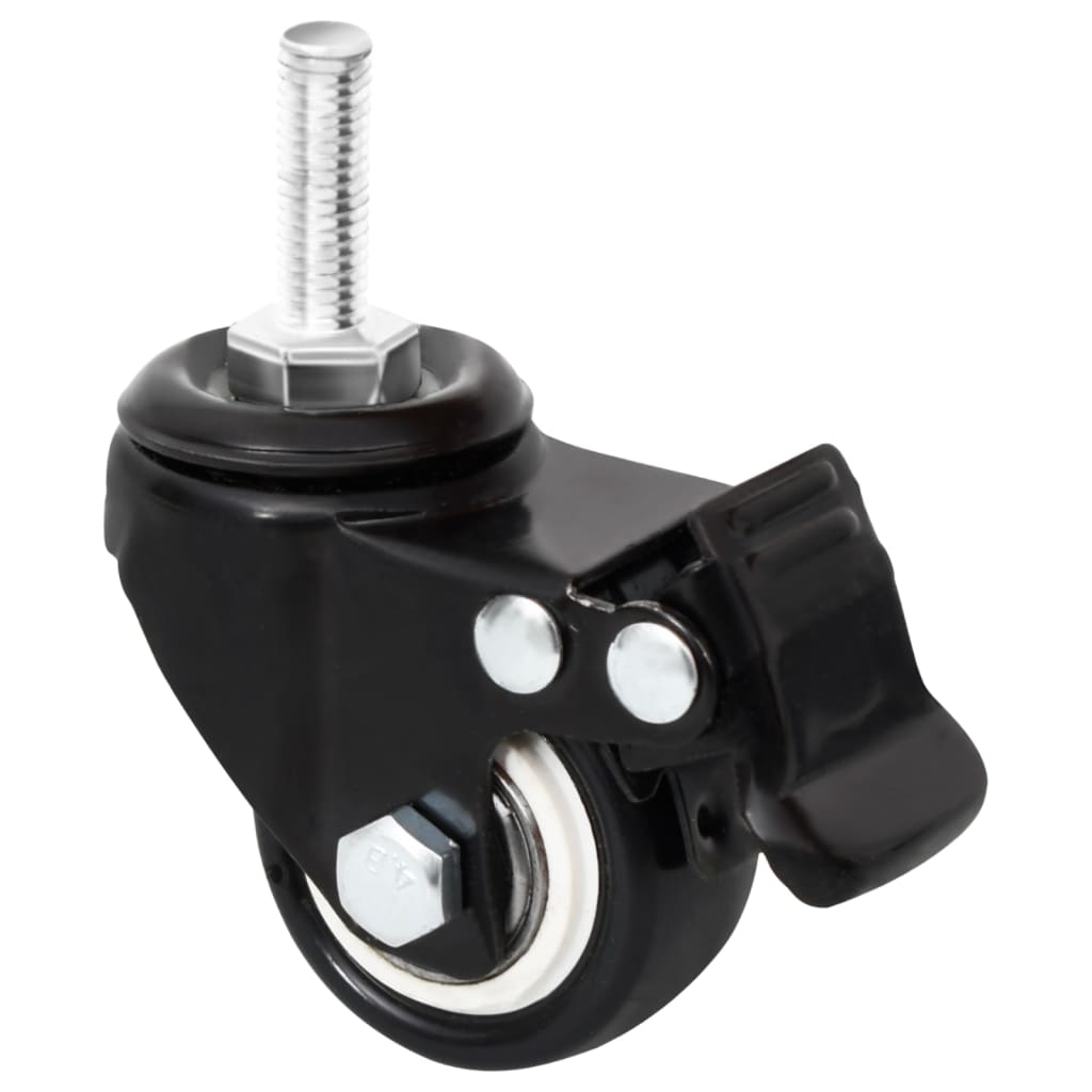 Rollen Für Pflanzkübel 4 Stk. Schwarz 8X3,5X8 Cm Eisen