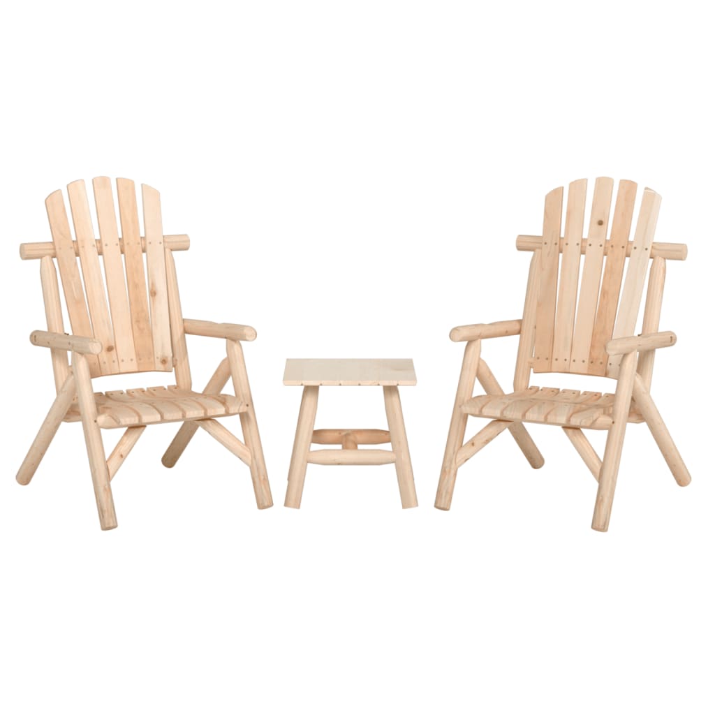 3-Tlg. Garten-Lounge-Set Massivholz Fichte