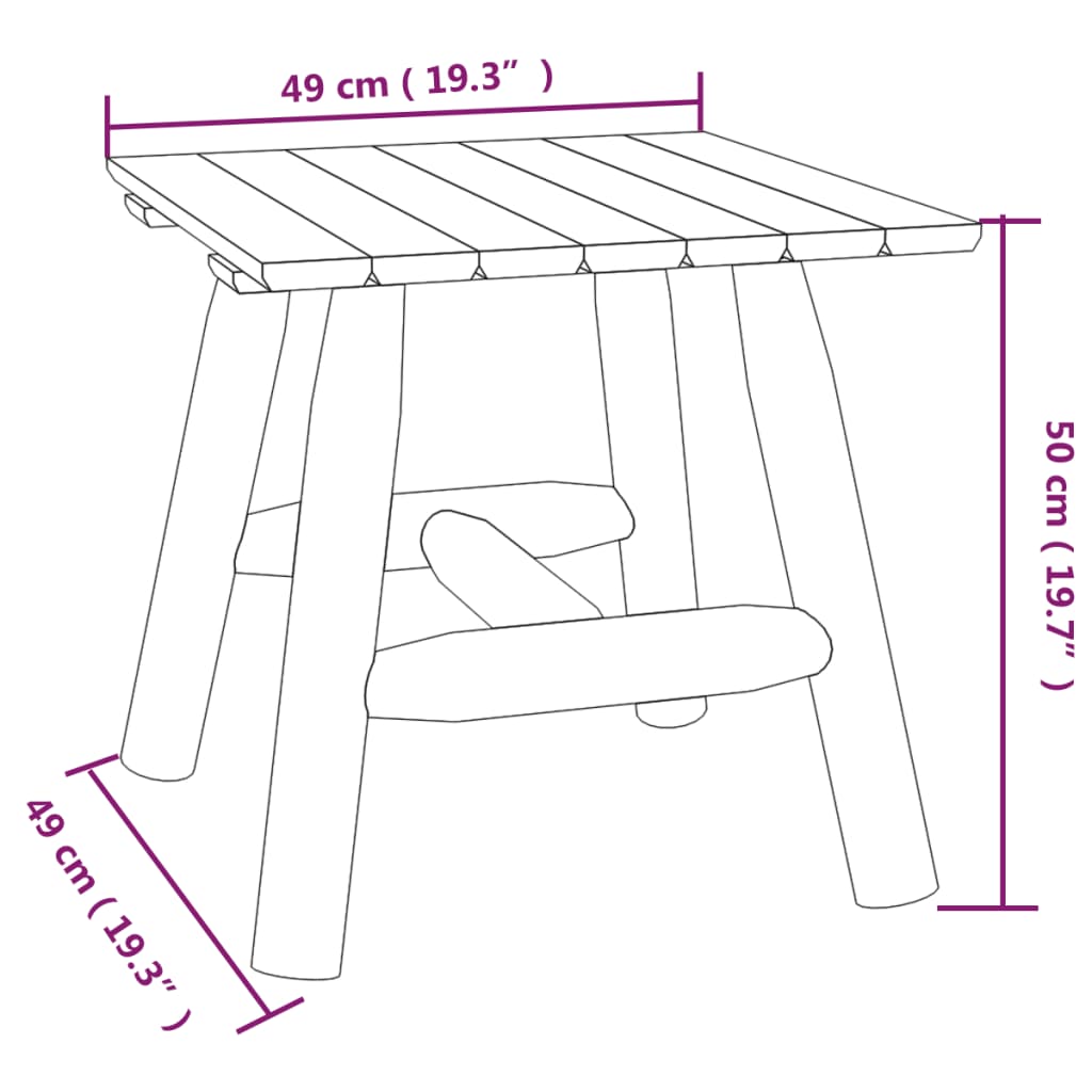 3-Tlg. Garten-Lounge-Set Massivholz Fichte