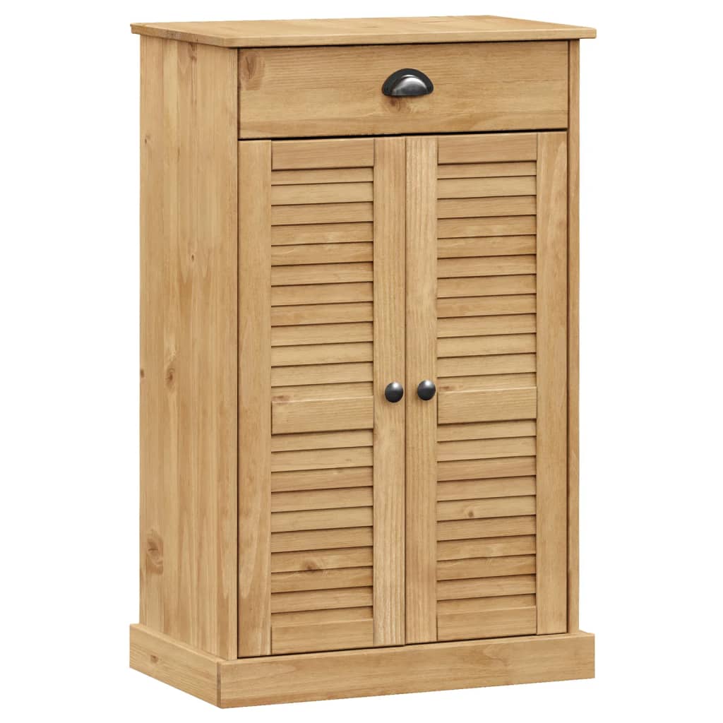 Schuhschrank Vigo 60X35X96 Cm Massivholz Kiefer Braun