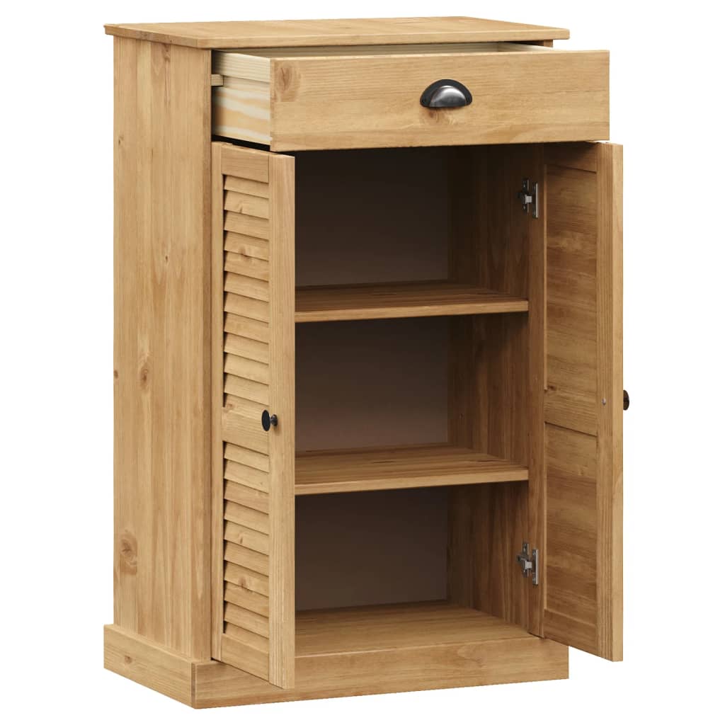 Schuhschrank Vigo 60X35X96 Cm Massivholz Kiefer Braun