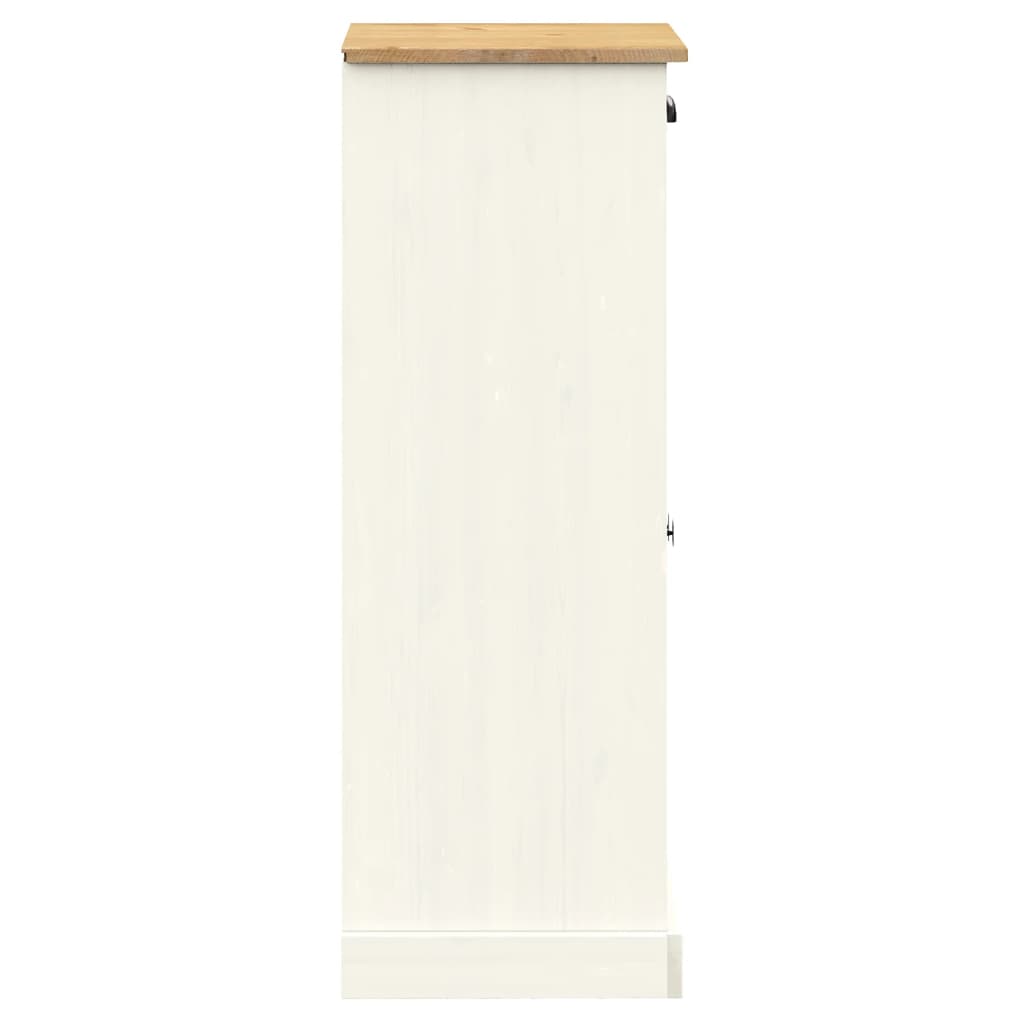 Schuhschrank Vigo 60X35X96 Cm Massivholz Kiefer Weiß