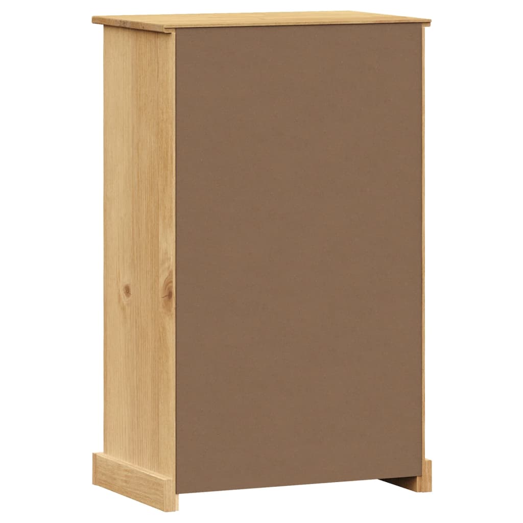 Schuhschrank Vigo 60X35X96 Cm Massivholz Kiefer Braun