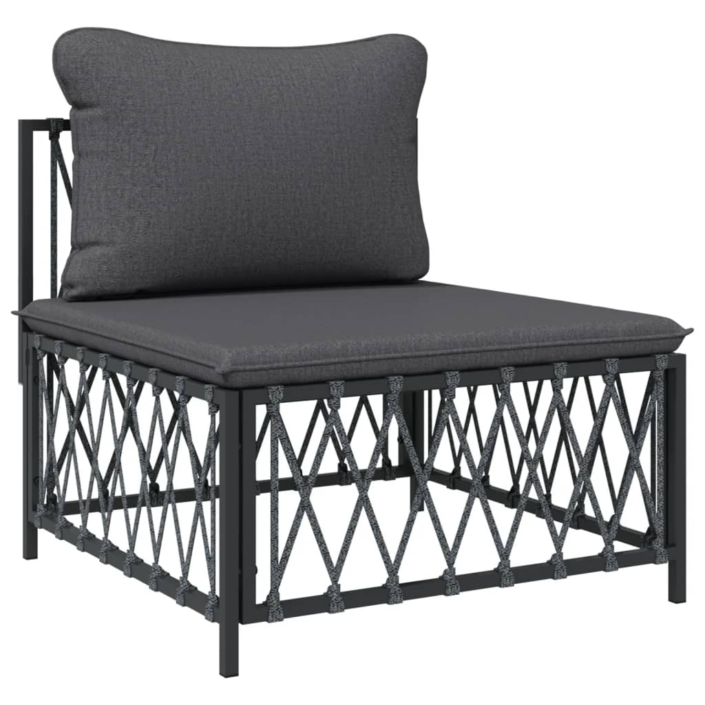 5-Tlg. Garten-Lounge-Set Mit Kissen Stahl