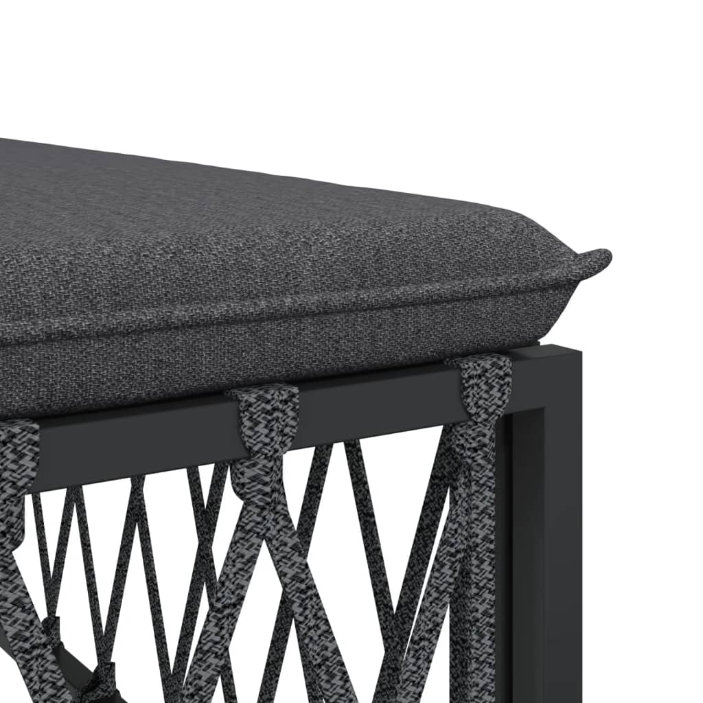 5-Tlg. Garten-Lounge-Set Mit Kissen Stahl