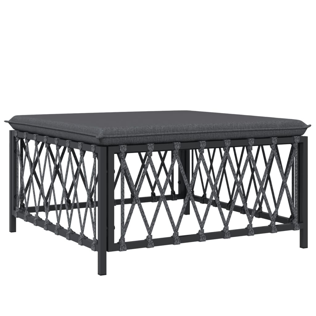 6-Tlg. Garten-Lounge-Set Mit Kissen Stahl