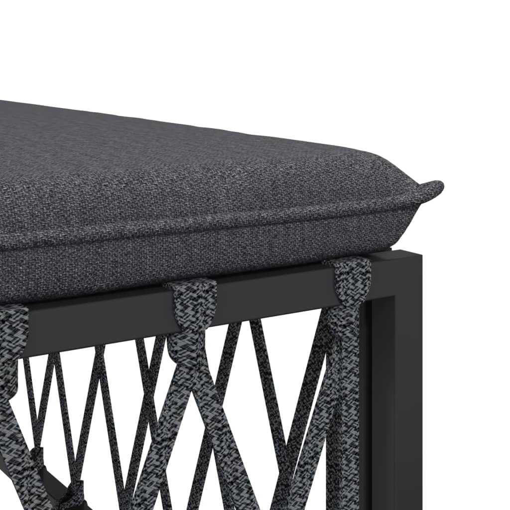6-Tlg. Garten-Lounge-Set Mit Kissen Stahl