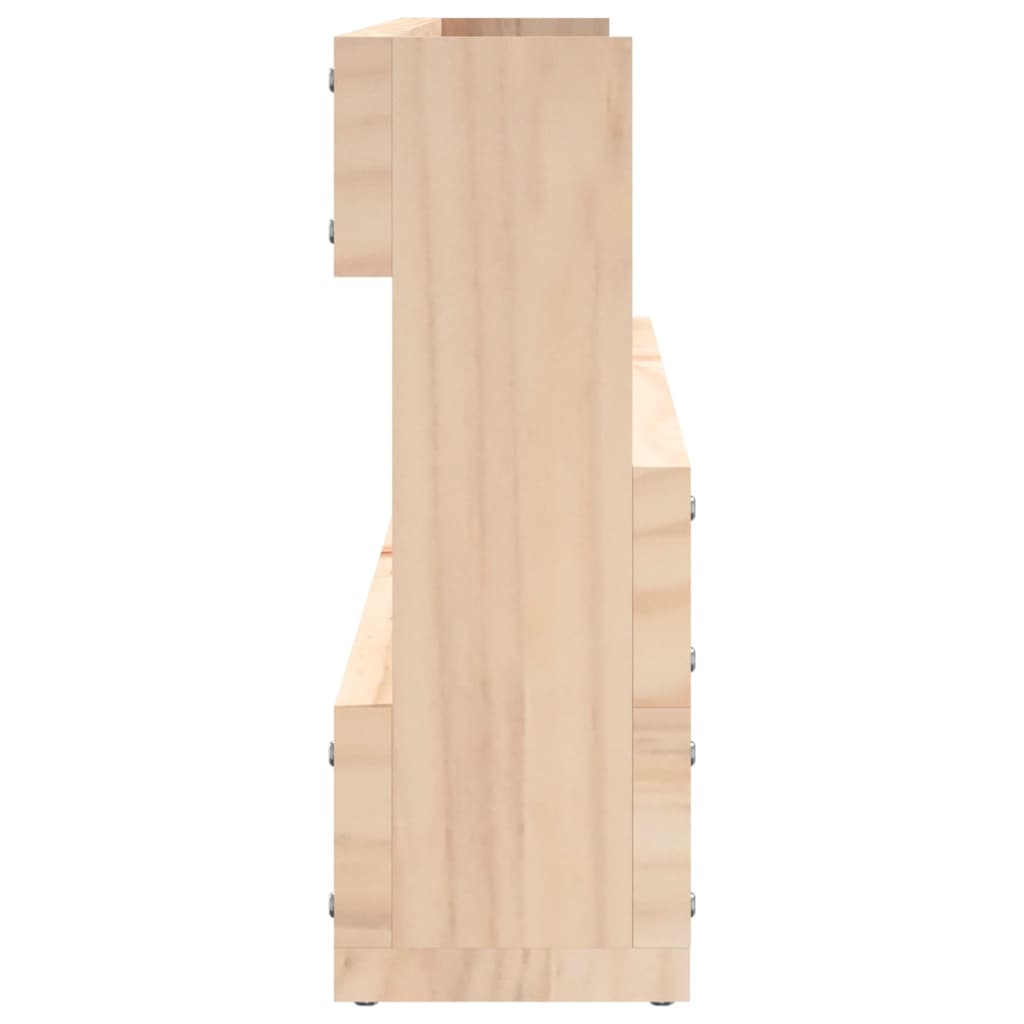 Wand-Schuhregale 2 Stk. 110X9X23 Cm Massivholz Kiefer Natur
