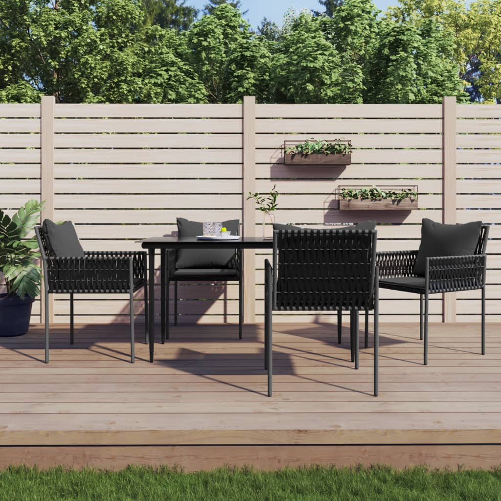 Gartenstühle Mit Kissen 4 Stk. 54X61X83 Cm Poly Rattan