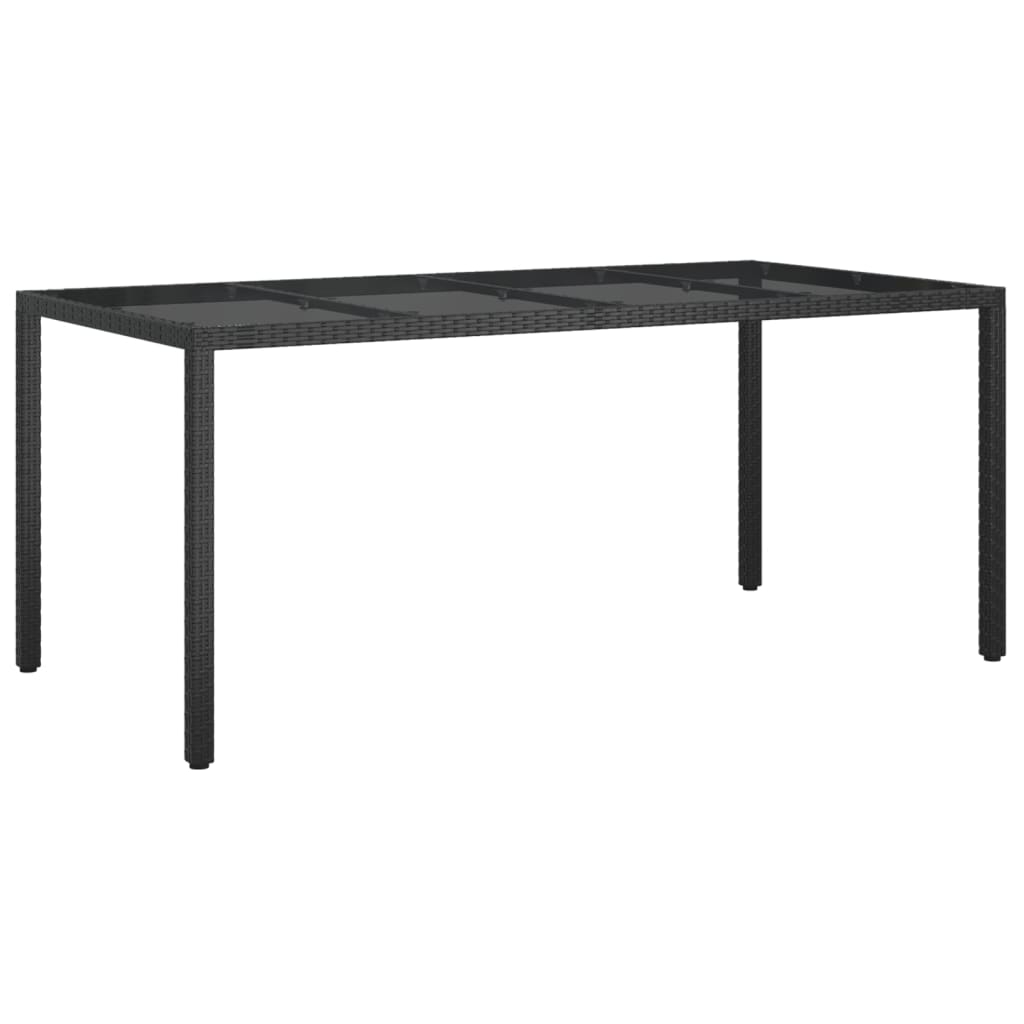 9-Tlg. Garten-Essgruppe Mit Kissen Schwarz Poly Rattan
