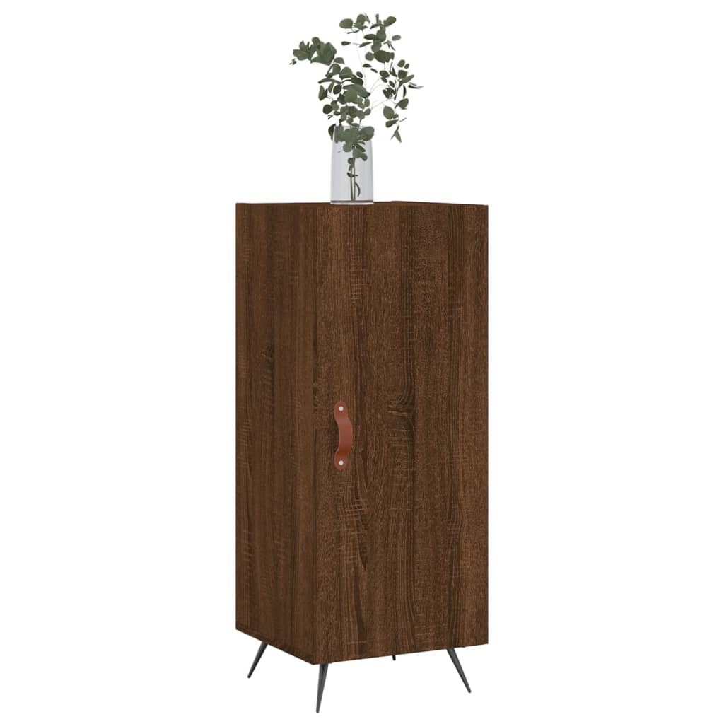 Sideboard Braun Eichen-Optik 34,5X34X90 Cm Holzwerkstoff