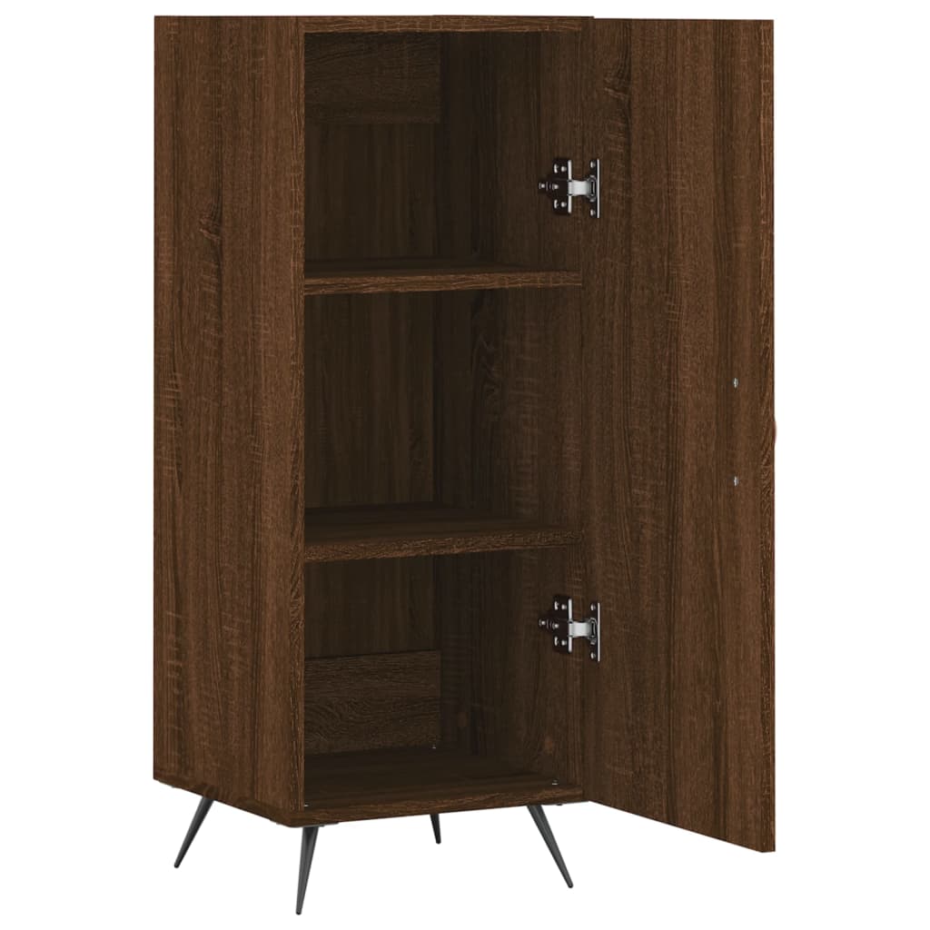 Sideboard Braun Eichen-Optik 34,5X34X90 Cm Holzwerkstoff