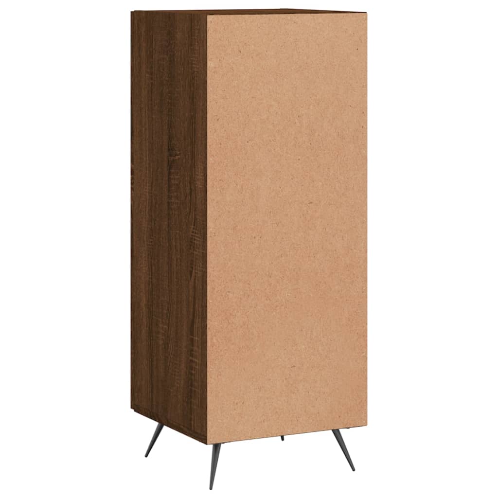 Sideboard Braun Eichen-Optik 34,5X34X90 Cm Holzwerkstoff