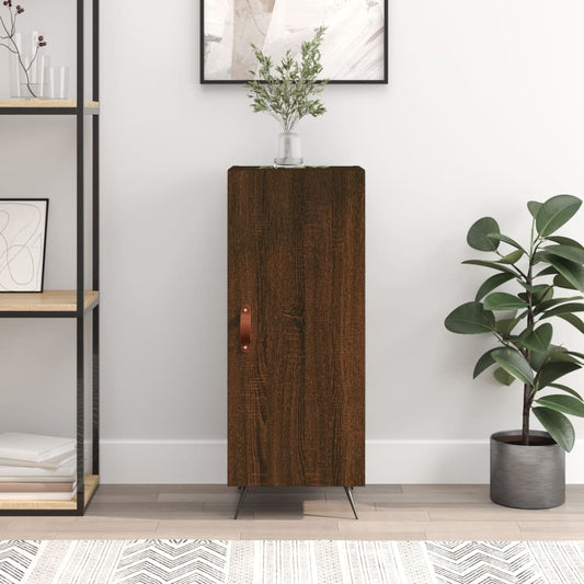 Sideboard Braun Eichen-Optik 34,5X34X90 Cm Holzwerkstoff
