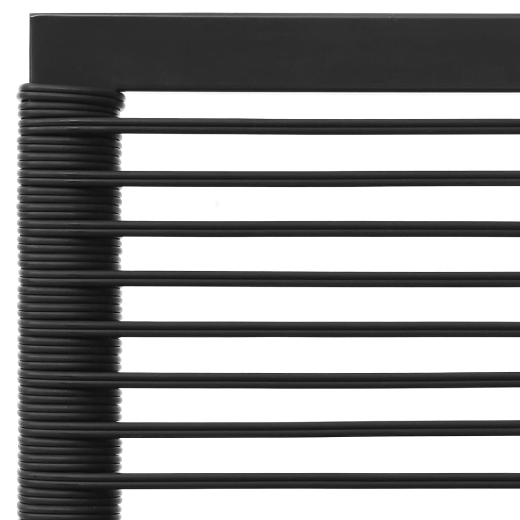 5-Tlg. Garten-Lounge-Set Schwarz Und Grau Poly Rattan