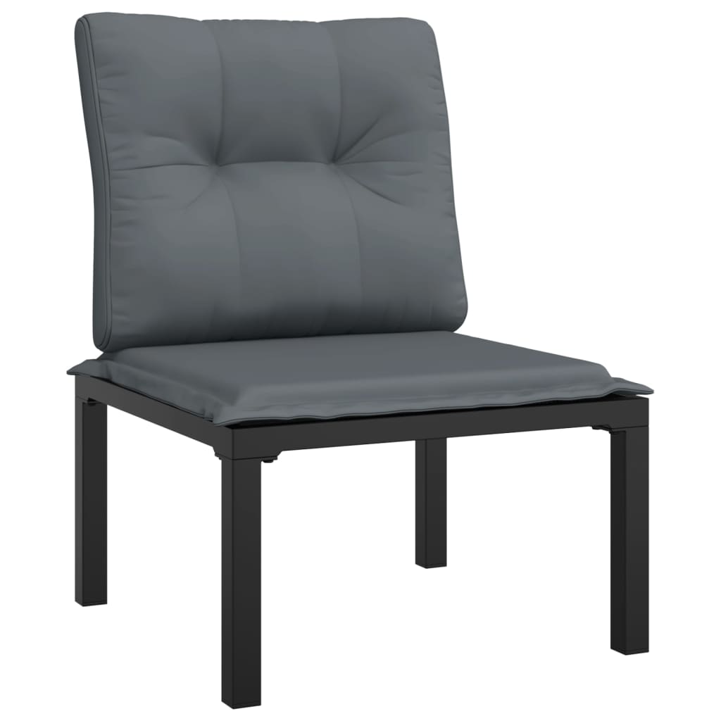 7-Tlg. Garten-Lounge-Set Schwarz Und Grau Poly Rattan
