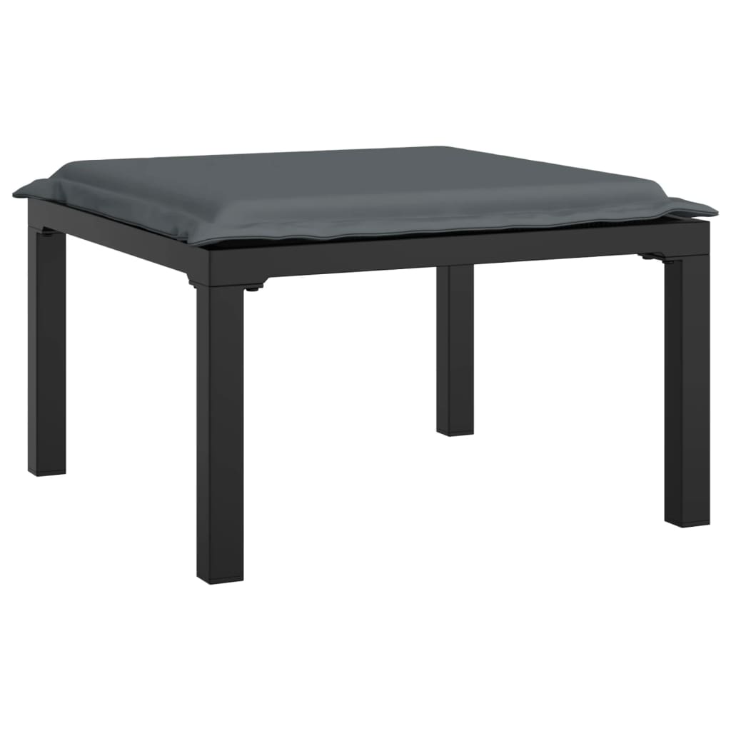 9-Tlg. Garten-Lounge-Set Schwarz Und Grau Poly Rattan