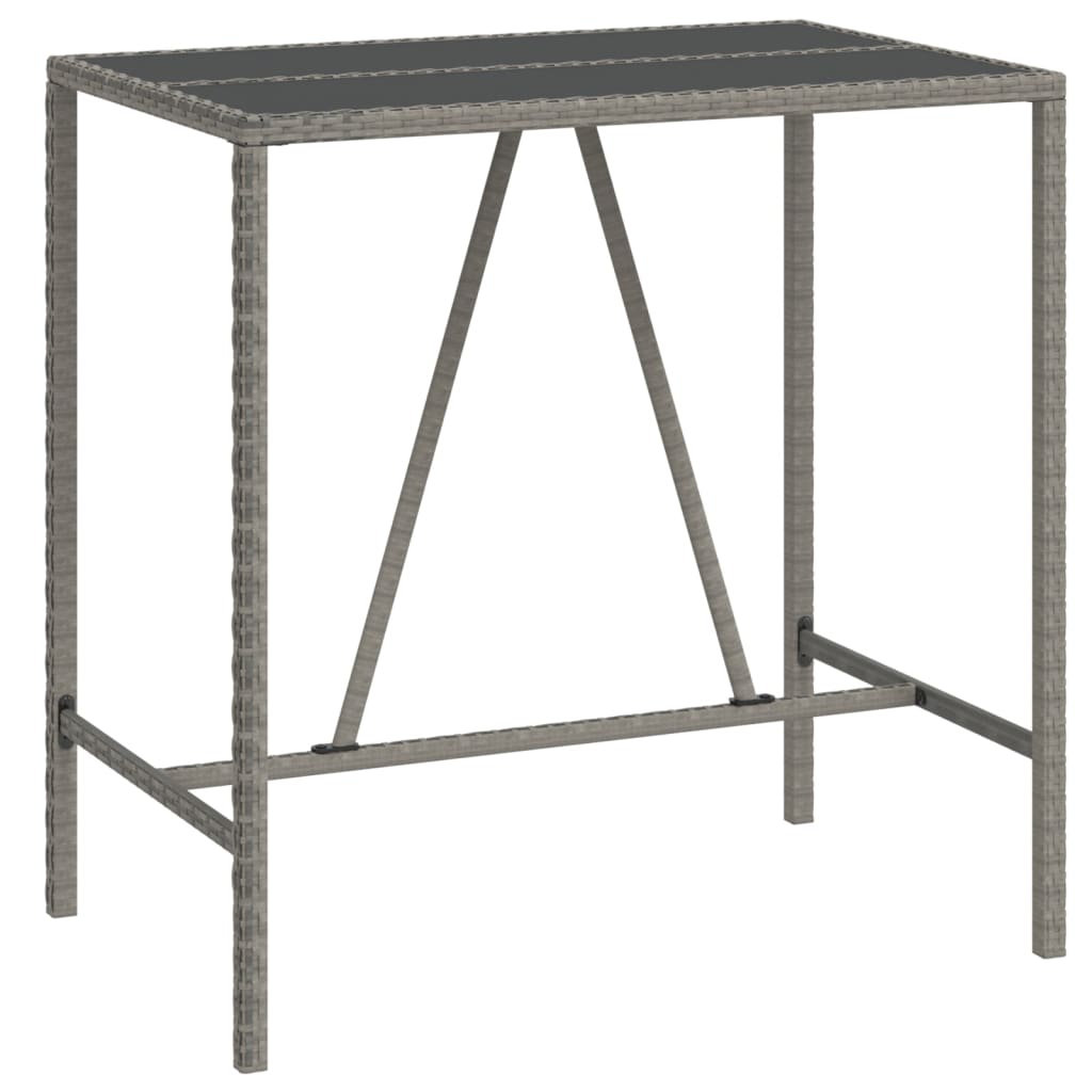 5-Tlg. Gartenbar-Set Mit Kissen Poly Rattan
