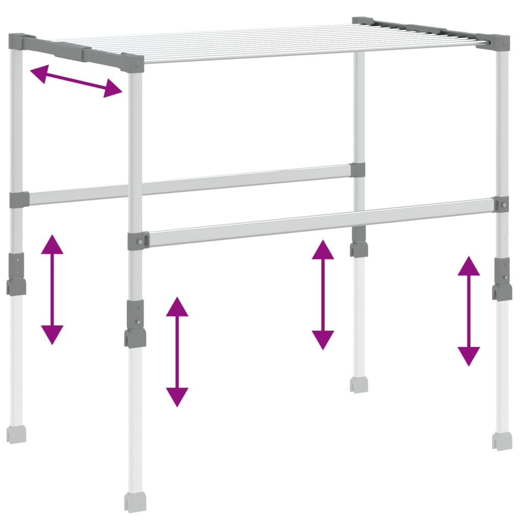 Wäschetrockner 83X(50-55)X(40-85) Cm Aluminium