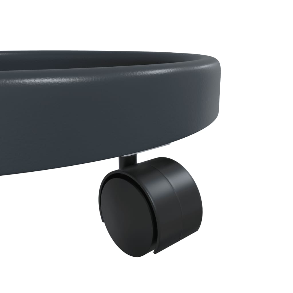 Pflanzenroller Mit Rollen 2 Stk. Grau Durchmesser 34 Cm 35 Kg