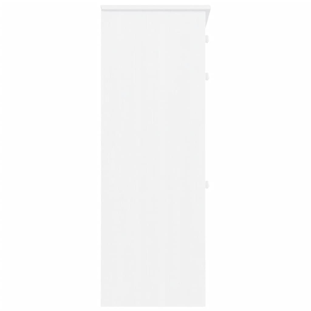 Schuhschrank Alta 77X35X96 Cm Massivholz Kiefer Weiß