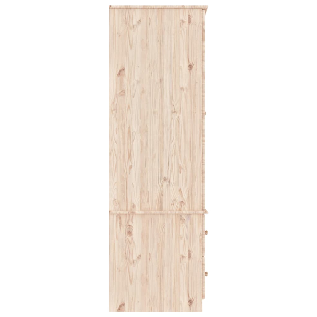 Kleiderschrank Alta 90X55X170 Cm Massivholz Kiefer