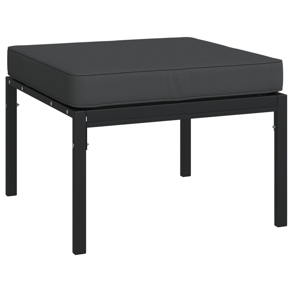 11-Tlg. Garten-Lounge-Set Mit En Kissen Stahl