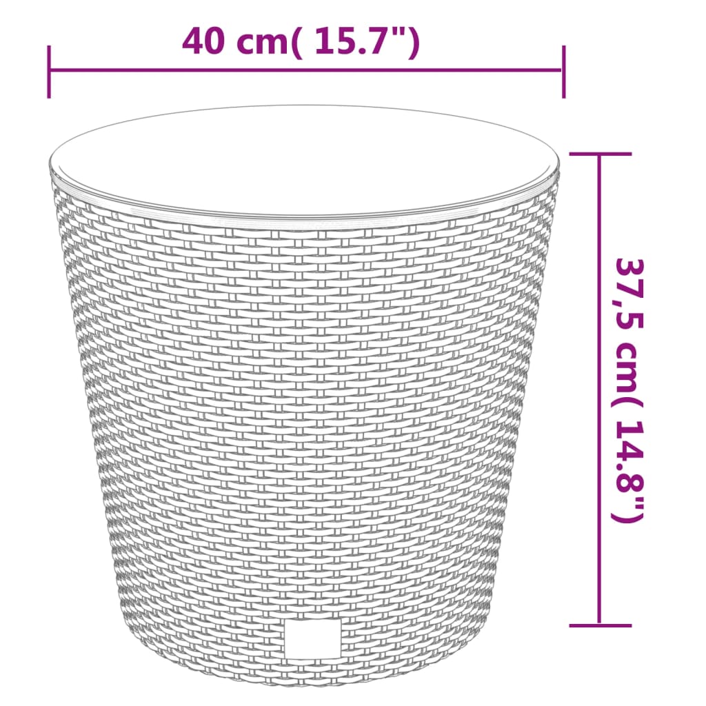 Pflanzkübel Mit Herausnehmbaren Einsatz 35/37,5 L Pp