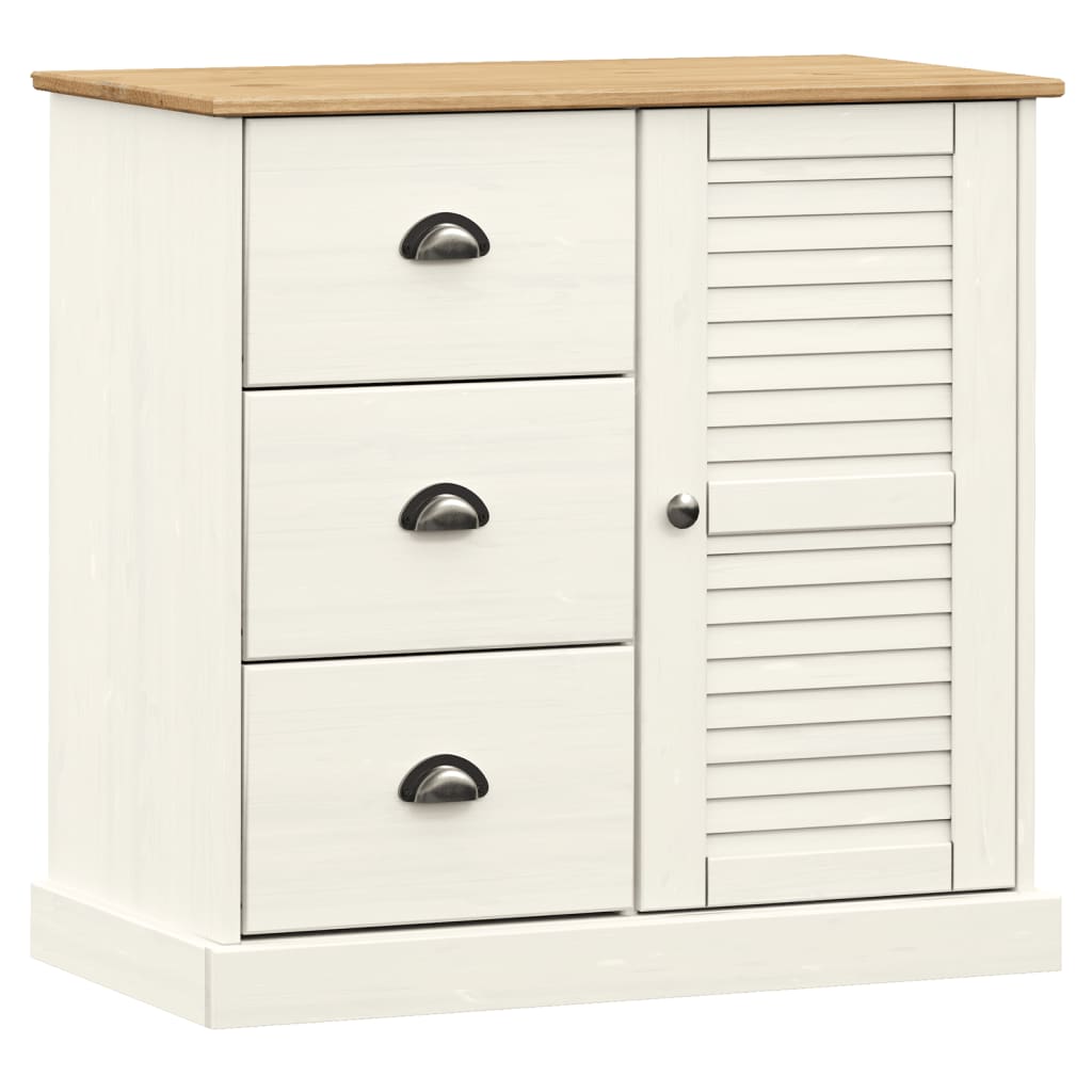 Highboard Vigo 78X40X175 Cm Massivholz Kiefer