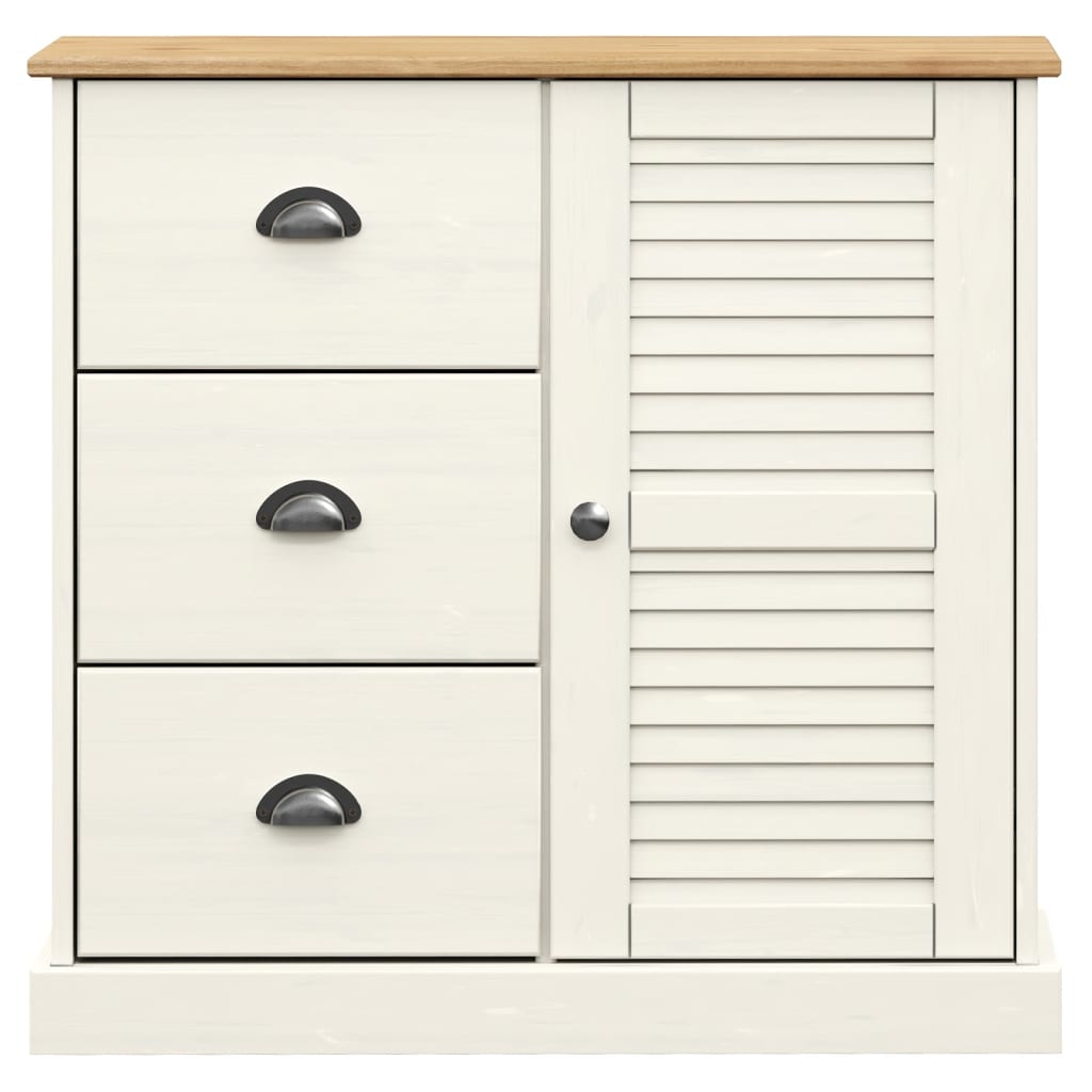 Highboard Vigo 78X40X175 Cm Massivholz Kiefer