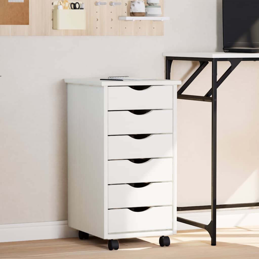 Rollschrank Mit Schubladen Moss Massivholz Kiefer
