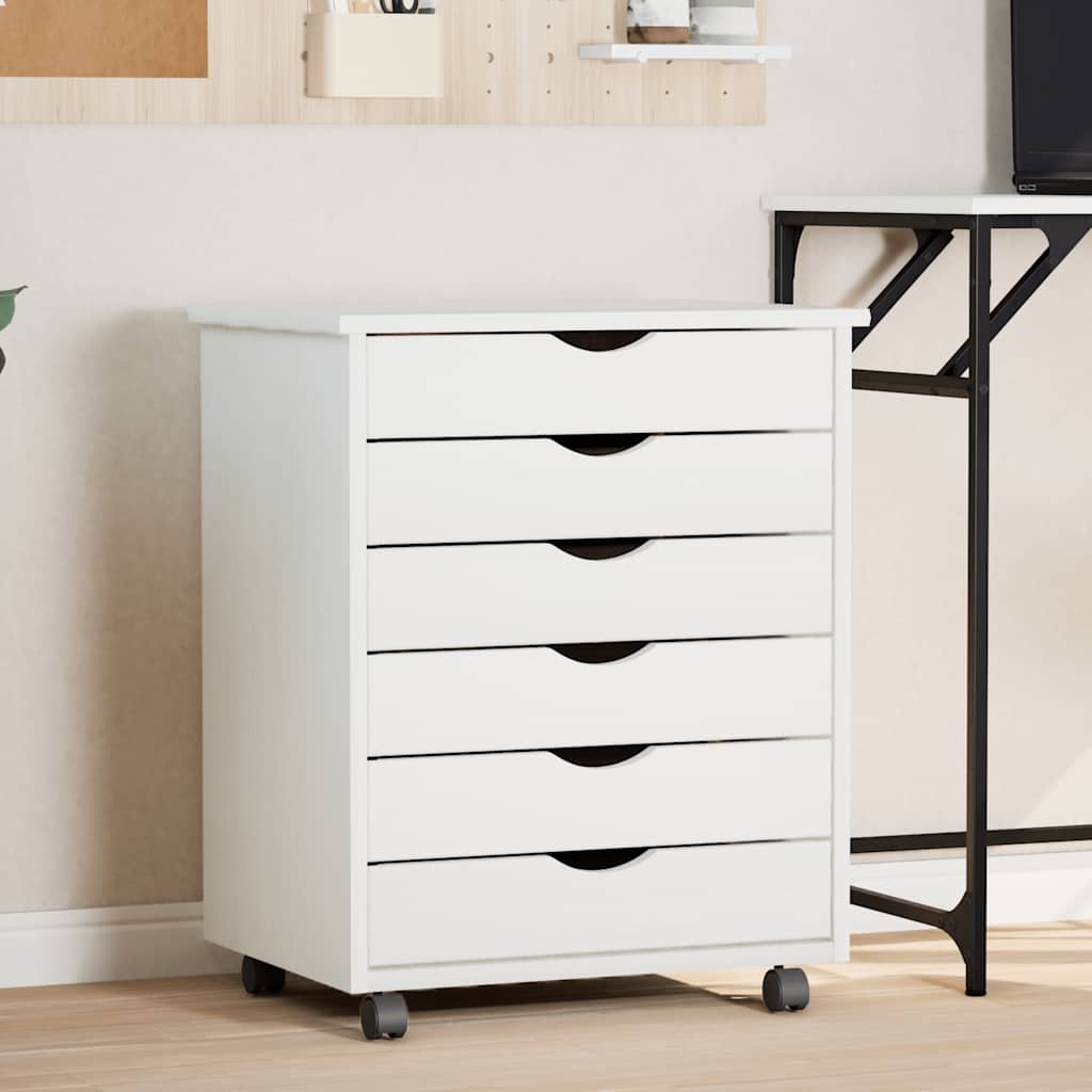 Rollschrank Mit Schubladen Moss Massivholz Kiefer