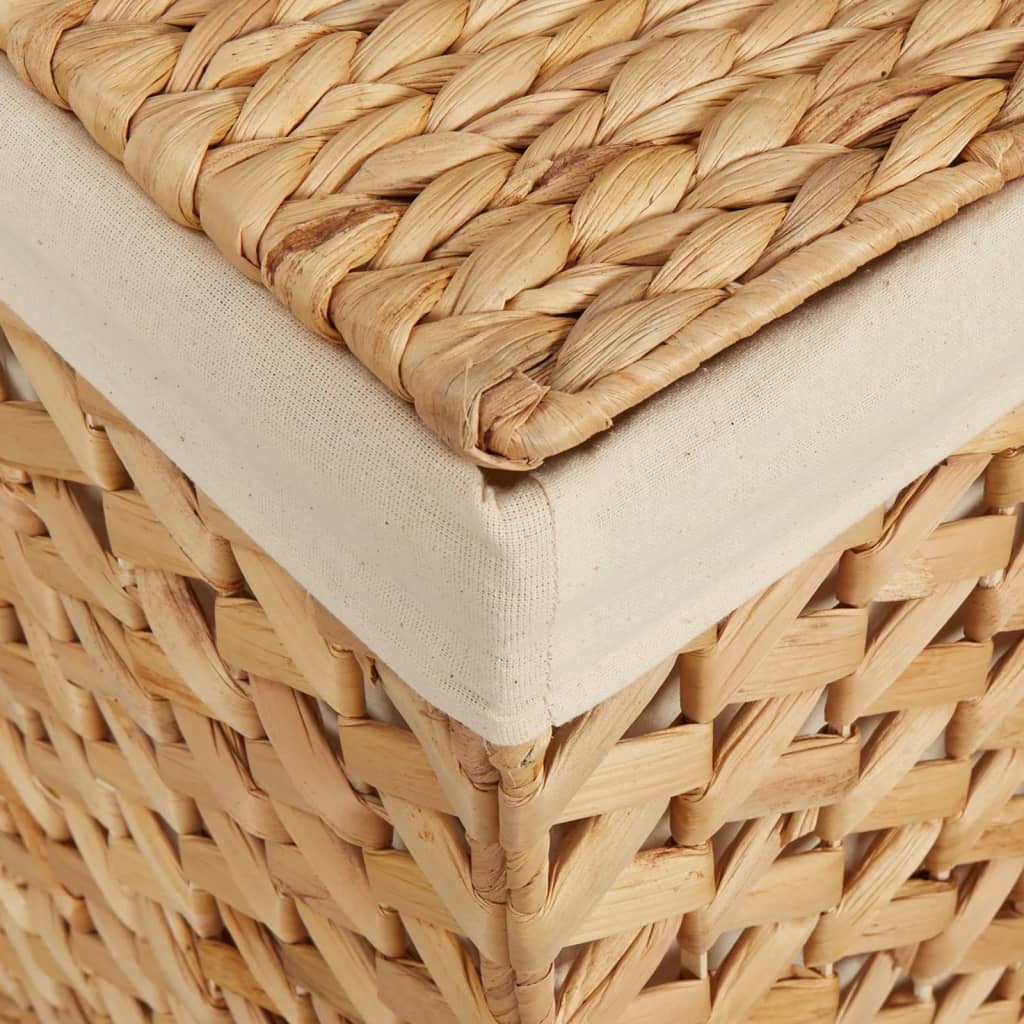 Wäschekorb Mit 3 Fächern 75X42,5X52 Cm Wasserhyazinthe